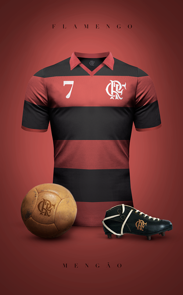 Maillot foot vintage Flamengo